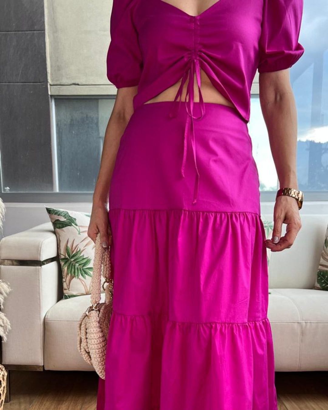 Set de falda y blusa popelina