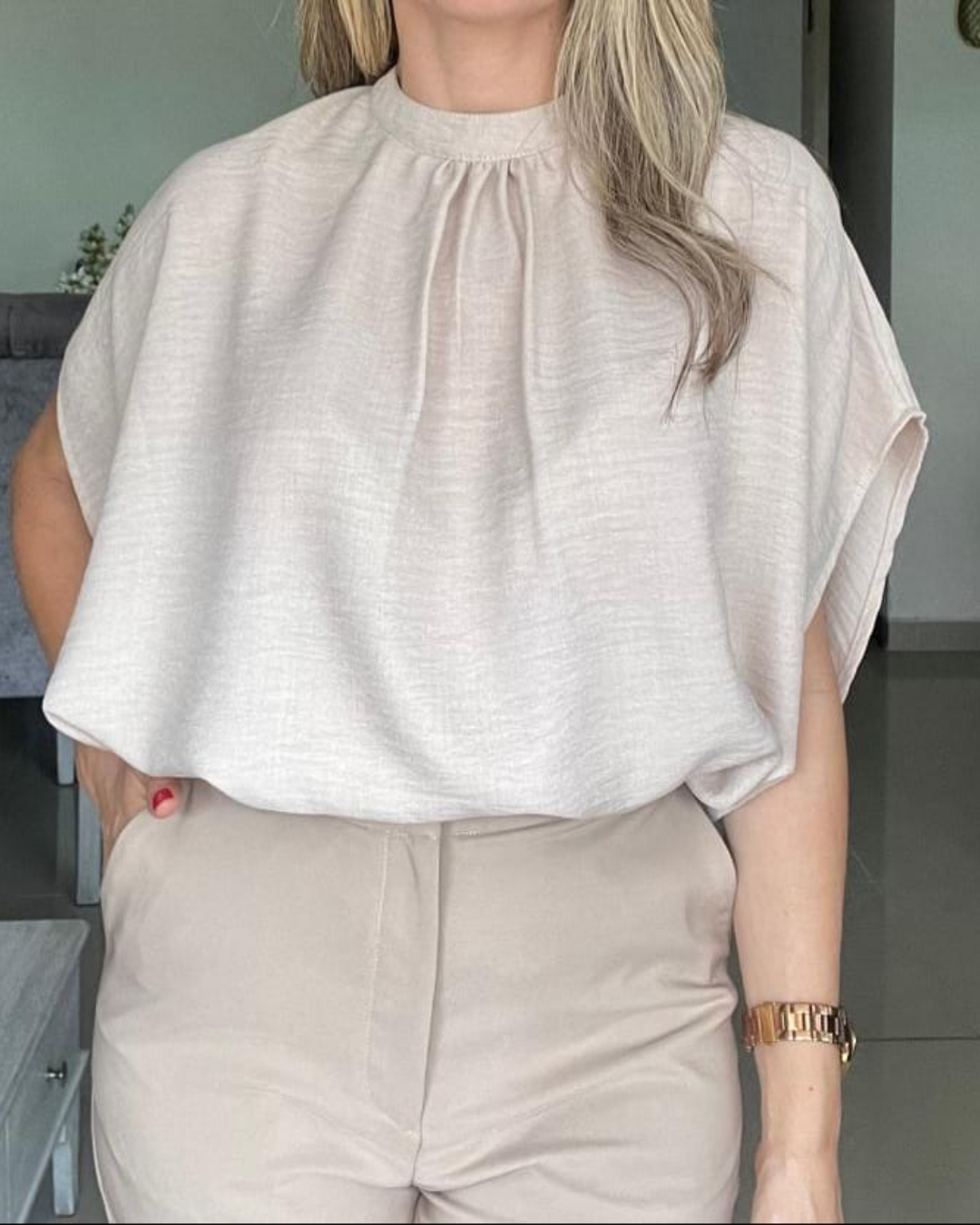 Blusón cuello alto