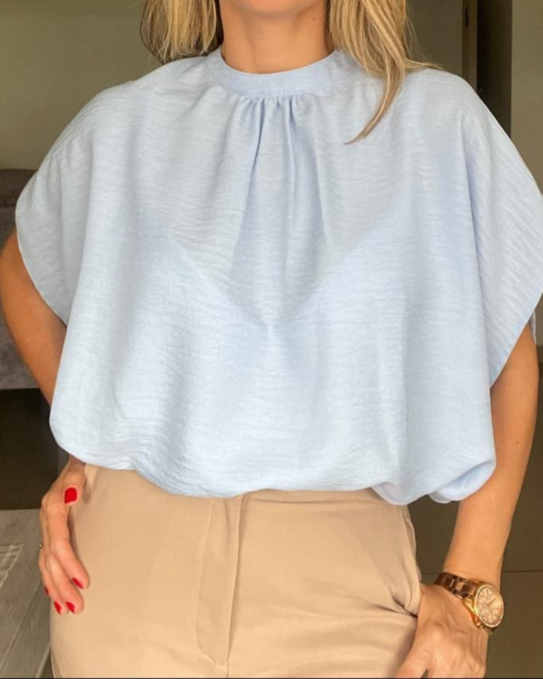 Blusón cuello alto