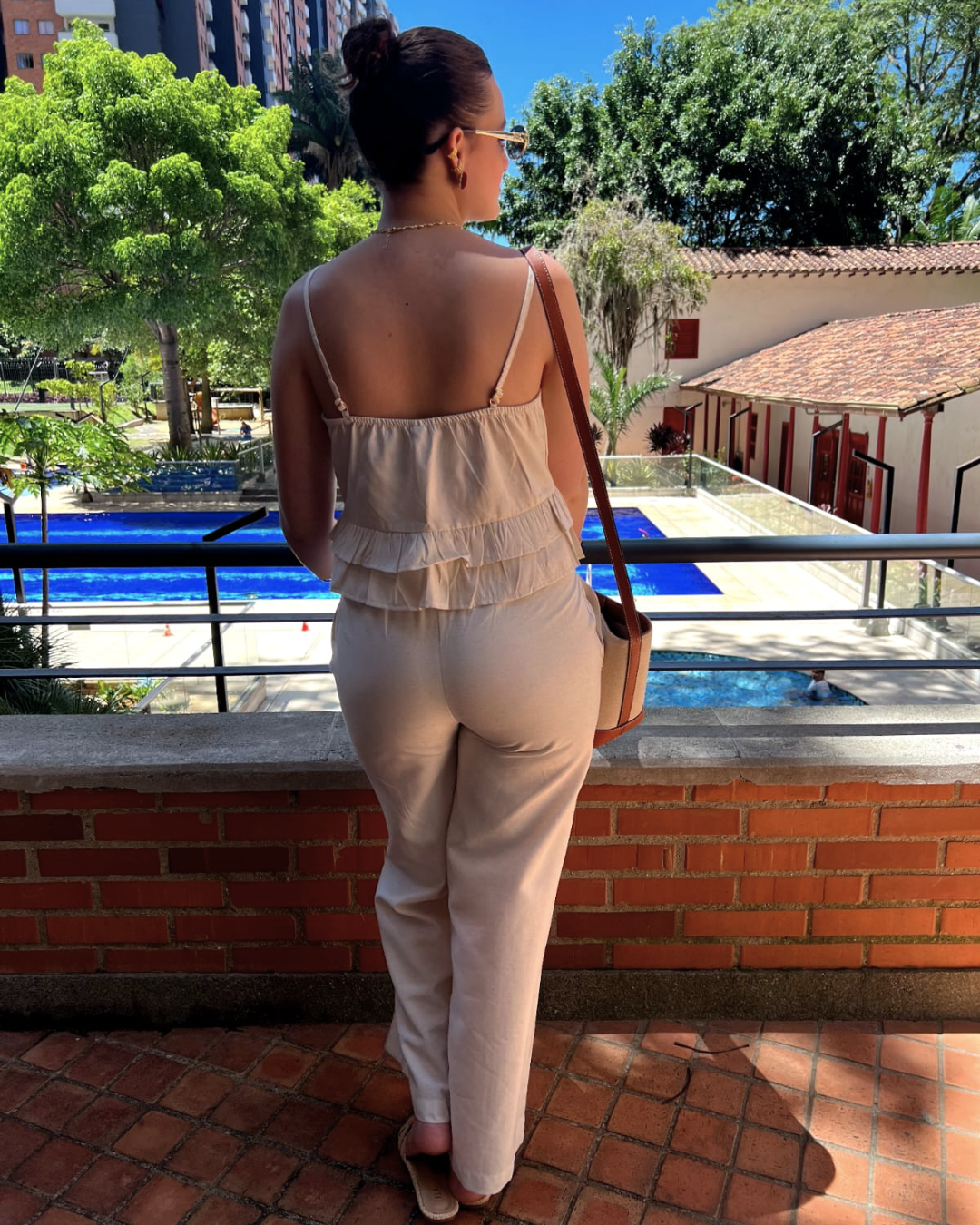 Set de pantalón y blusa de boleros