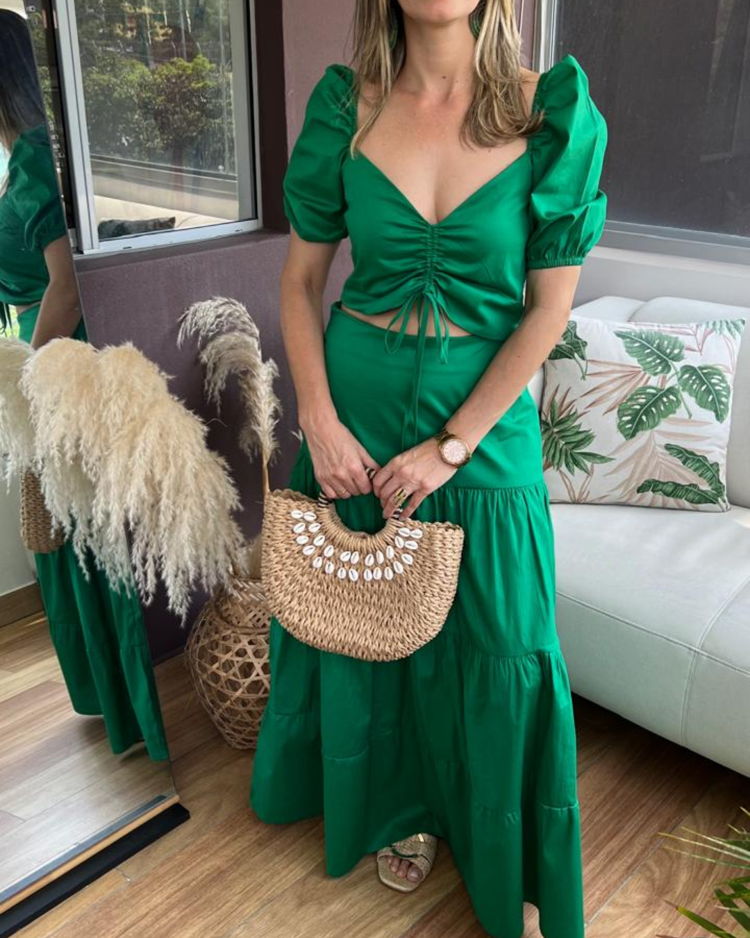 Set de falda y blusa popelina