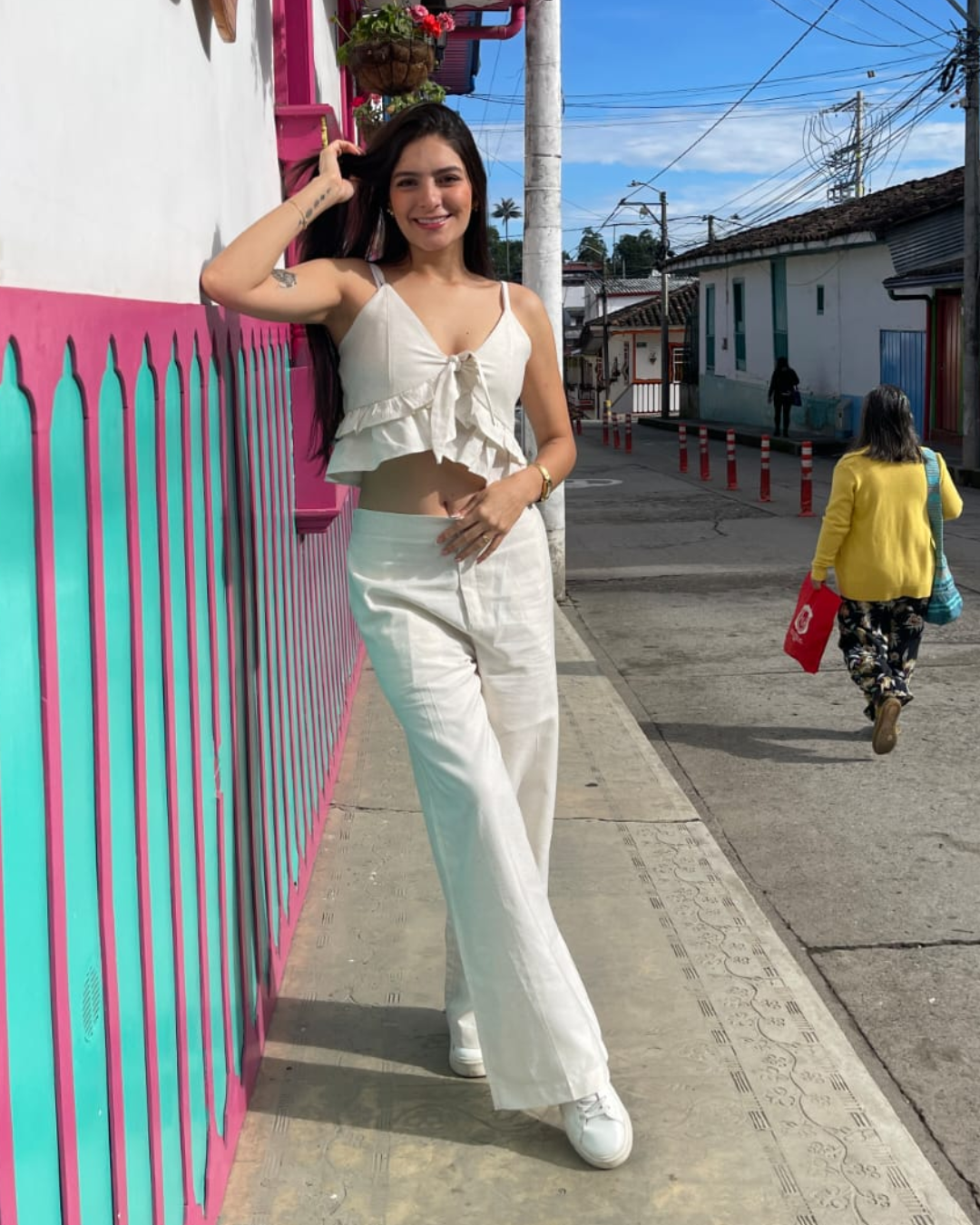 Set de pantalón y blusa de boleros