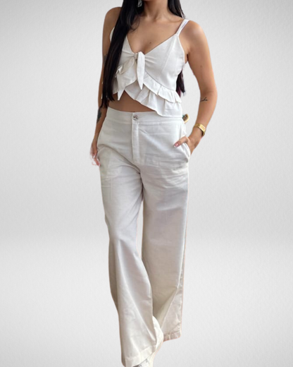 Set de pantalón y blusa de boleros