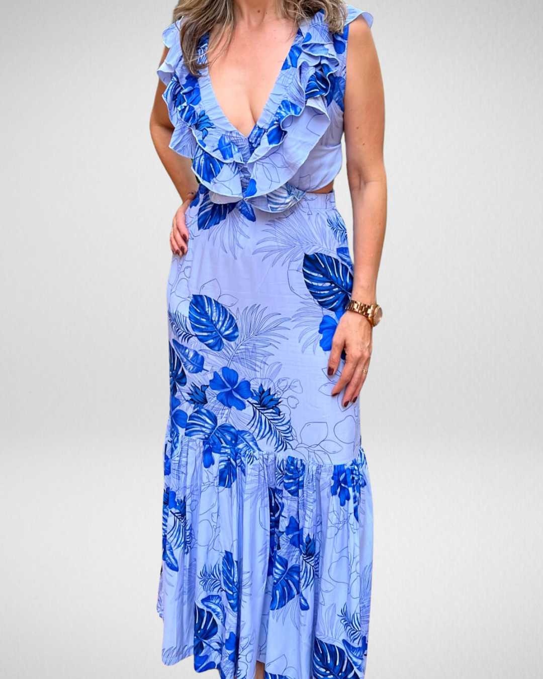 Vestido con boleros en el busto